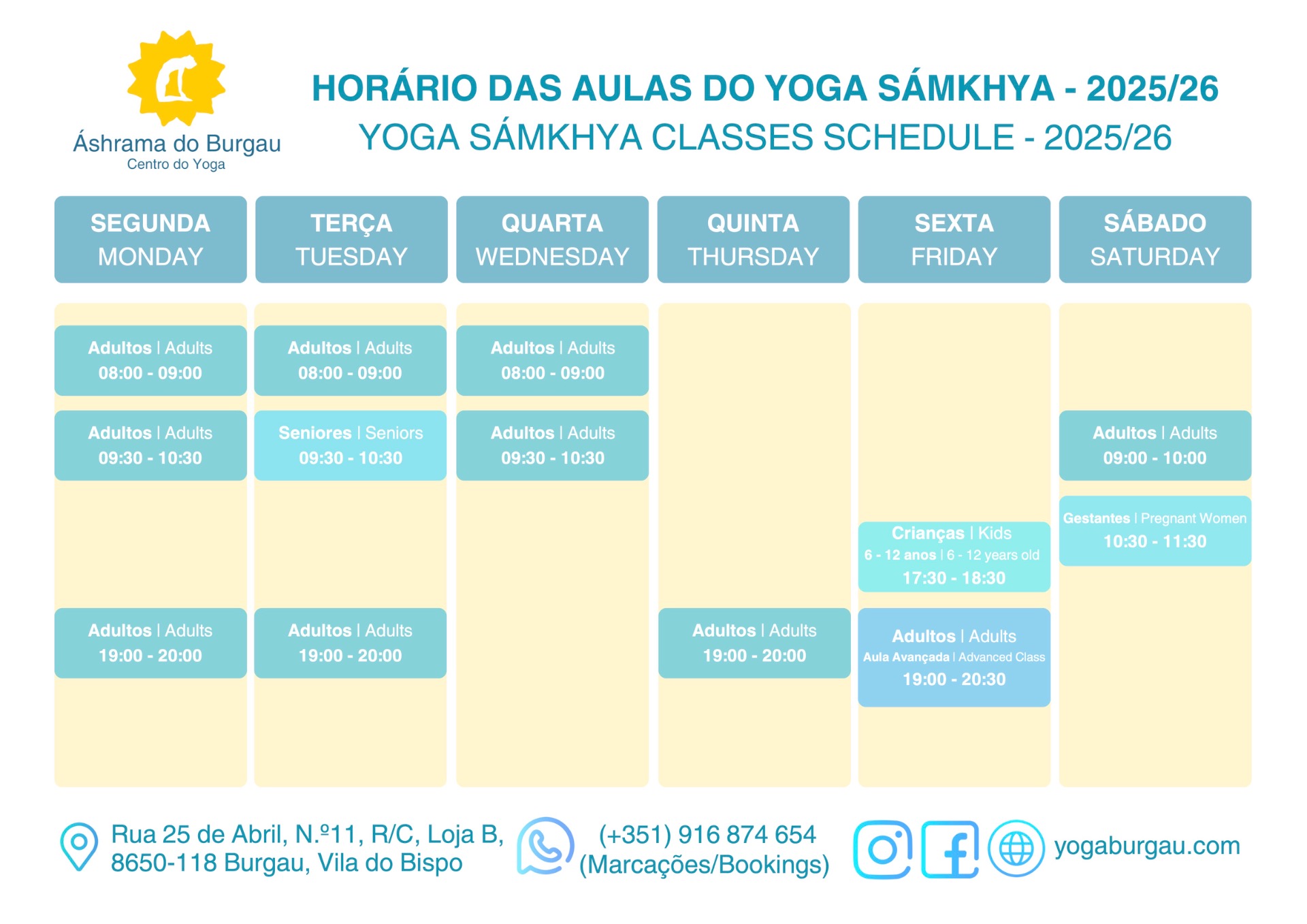Aulas para todas as idades e níveis. Junte-se a nós e transforme a sua semana. Garanta já o seu lugar! | Classes for all ages and levels. Join us and transform your week. Book your spot now!